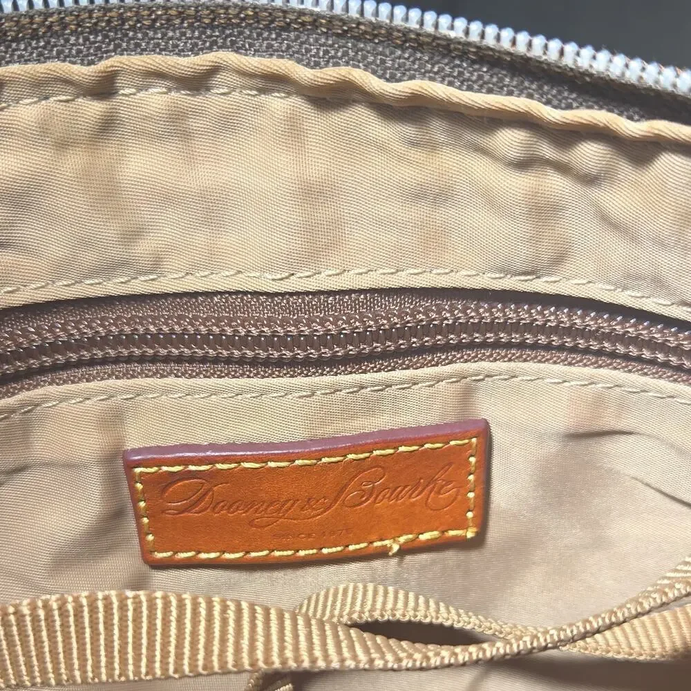 Dooney & Bourke Navy Crossbody Bag with Zip Closure Adjustable Strap Gold - Picture 11 of 12